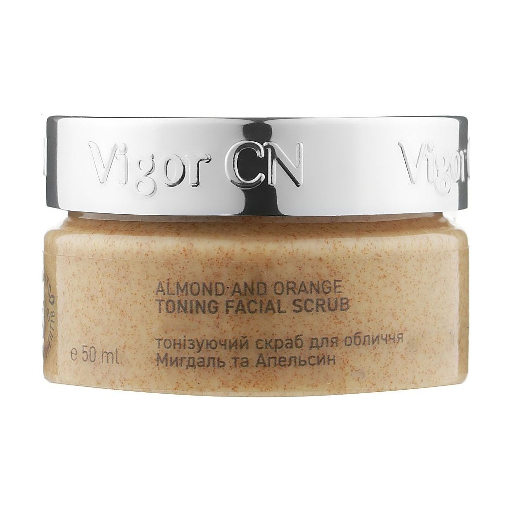 Тонізувальний скраб для обличчя Vigor Toning Facial Scrub Мигдаль та апельсин, 50 мл